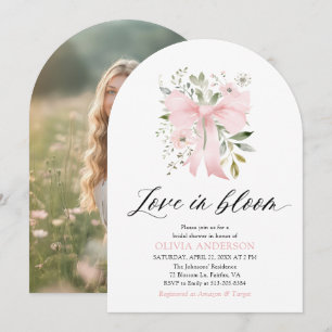 Invitation Aimer Floral Bow rose dans la Fête des mariées Arc
