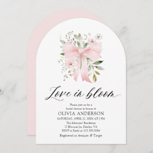 Invitation Aimer Floral Bow rose dans la Fête des mariées Arc