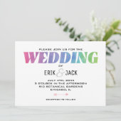 Invitation Aimer gagne Aquarelle Rainbow Mariage (Debout devant)