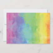 Invitation Aimer gagne Aquarelle Rainbow Mariage (Dos)