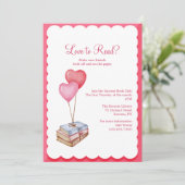 Invitation Aimer lire l'invitation du club de livres (Debout devant)