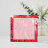 Invitation Aimez les fleurs de rose rouge vierge mariage, fêt (Debout devant)