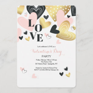 Invitation Aimez l'invitation de ces coeurs