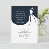 Invitation Aimez l'invitation de Fête de la mariée de robe (Debout devant)