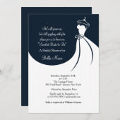 Invitation Aimez l'invitation de Fête de la mariée de robe (Devant / Derrière)