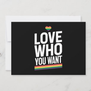 Invitation Aimez qui vous voulez drapeau Gay pride arc-en-cie