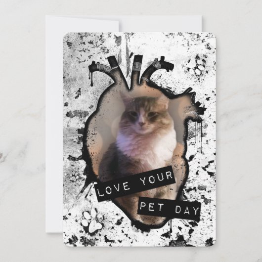 Invitation aimez votre journée de familier (Devant)