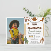 Invitation Ain't My First Rodeo Cowboy photo 2e anniversaire (Debout devant)