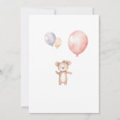 Invitation Air Balloon avec petits nuages 3e fête d'anniversa (Dos)