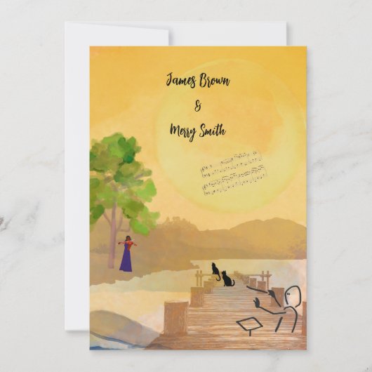 Invitation Air de Tenderness mariage (Devant)
