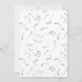 Invitation Air France Regency Mariage floral bleu clair (Dos)