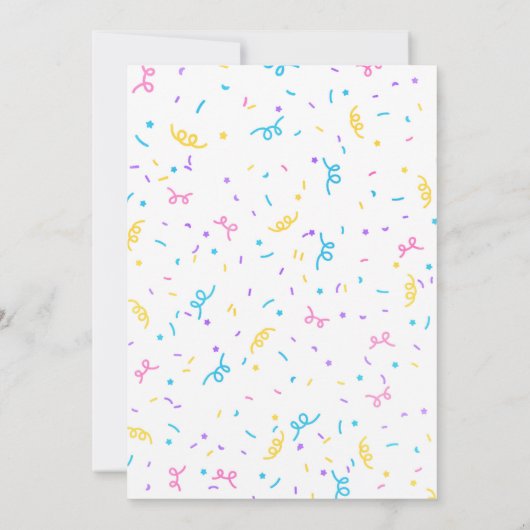 Invitation Aire de jeu rose (Dos)