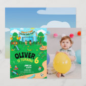 Invitation Aire de jeux intérieure pour tout âge photo annive (Devant / Derrière)