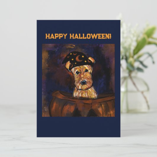 INVITATION AIREDALE TERRIER   (Debout devant)