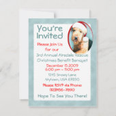 Invitation Airedale Terrier Père Noël (Dos)