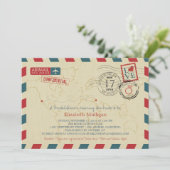 Invitation Airmail Californie / Syrie | Fête des mariées (Debout devant)