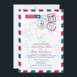Invitation Airmail Heart Irlande et Grèce Mariage<br><div class="desc">Un Faire-part de mariage aérien créatif amusant et la réception à envoyer à tous vos invités pour votre mariage de destination. Cet emplacement mariage est pour la Grèce de Santorin avec un coeur sur l'Irlande et la côte de la Grèce et une ligne pointillée fantaisiste qui les relie. S'il vous...</div>