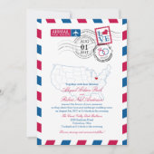 Invitation Airmail Ohio Mariage (Devant)