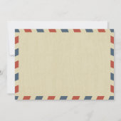 Invitation Airmail Washington DC / Allemagne | Baby shower (Dos)