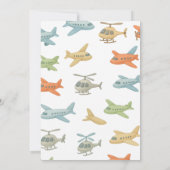 Invitation Airplane Boy 1er Anniversaire | Thème de fête Fun  (Dos)