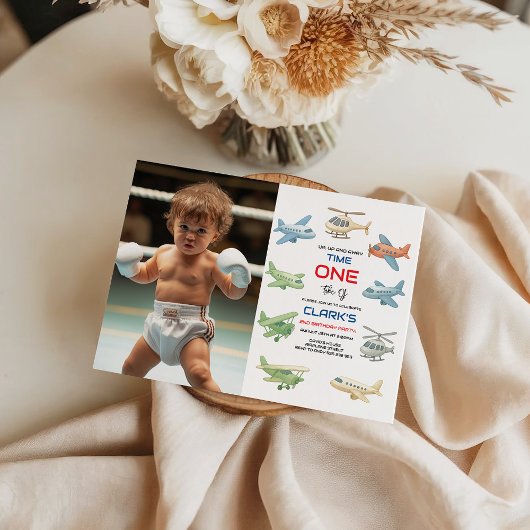 Invitation Airplane Boy 1st Birthday | Fun Sky Theme Party