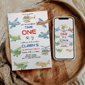 Invitation Airplane Boy 1st Birthday | Fun Sky Theme Party