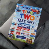 Invitation Airplane Time Two Take Off 2e Anniversaire
