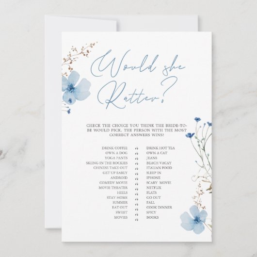 Invitation Airy Eucalyptus Greenery Boho Rustic Bridal Shower (Devant)