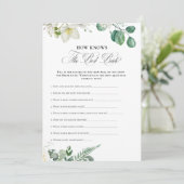 Invitation Airy Eucalyptus Verdure Boho Fête des mariées rust (Debout devant)