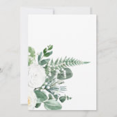 Invitation Airy Eucalyptus Verdure Boho Fête des mariées rust (Dos)