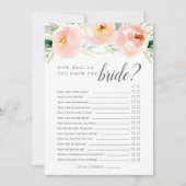 Invitation Airy Floral Jeu de Fête des mariées double face (Devant)