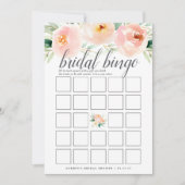 Invitation Airy Floral Jeu de Fête des mariées double face (Devant)