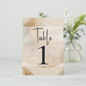 Invitation Airy Neutral Élément naturel Bohème Numéro de tabl (Debout devant)