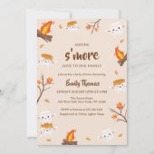 Invitation Ajoute S'more Love Rustic Camping Baby shower (Devant)