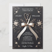 Invitation Ajouter des bannières Bows Satin Chic Ribbon coupe (Devant)