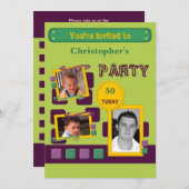 Invitation Ajouter des photos pour les hommes n'importe quel (Devant / Derrière)