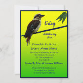 Invitation Ajouter du texte d'année, Kookaburra Fête australi (Devant)