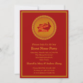 Invitation Ajouter le nom chinois Nouvel An 2023 Année Rabbit (Devant)