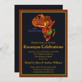 Invitation Ajouter le nom Date Détails Happy Kwanzaa Africa P (Devant / Derrière)
