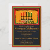 Invitation Ajouter le nom Date Détails Kwanzaa Candles Party (Devant)