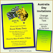 Invitation Ajouter le texte de l'année, Wattle Gum Leaf Austr