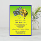 Invitation Ajouter le texte de l'année, Wattle Gum Leaf Austr (Debout devant)