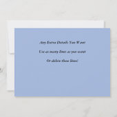 Invitation Ajouter les détails Fête d'anniversaire du train a (Dos)