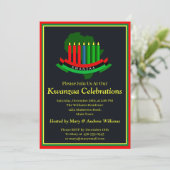 Invitation Ajouter Nom Détails Date Kwanzaa Candles Africa Pa (Debout devant)