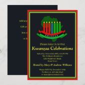 Invitation Ajouter Nom Détails Date Kwanzaa Candles Africa Pa (Devant / Derrière)