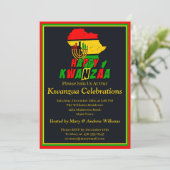 Invitation Ajouter Nom Détails Date Kwanzaa Candles Africa Pa (Debout devant)
