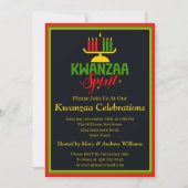 Invitation Ajouter Nom Détails Date Kwanzaa Spirit Candles Pa (Devant)