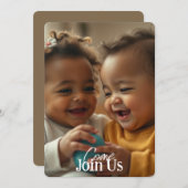 Invitation Ajouter photo et texte (Devant / Derrière)