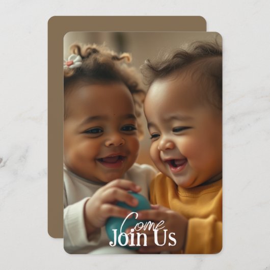 Invitation Ajouter photo et texte (Devant / Derrière)