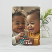 Invitation Ajouter photo et texte (Debout devant)